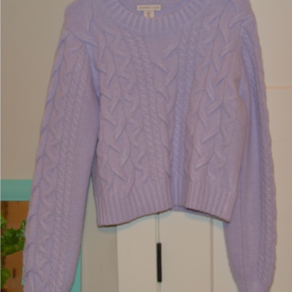 Lavender Cable Knit Sweater